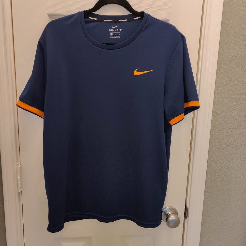 Nike Court Dry  Blue T- Shirt Men's Size L